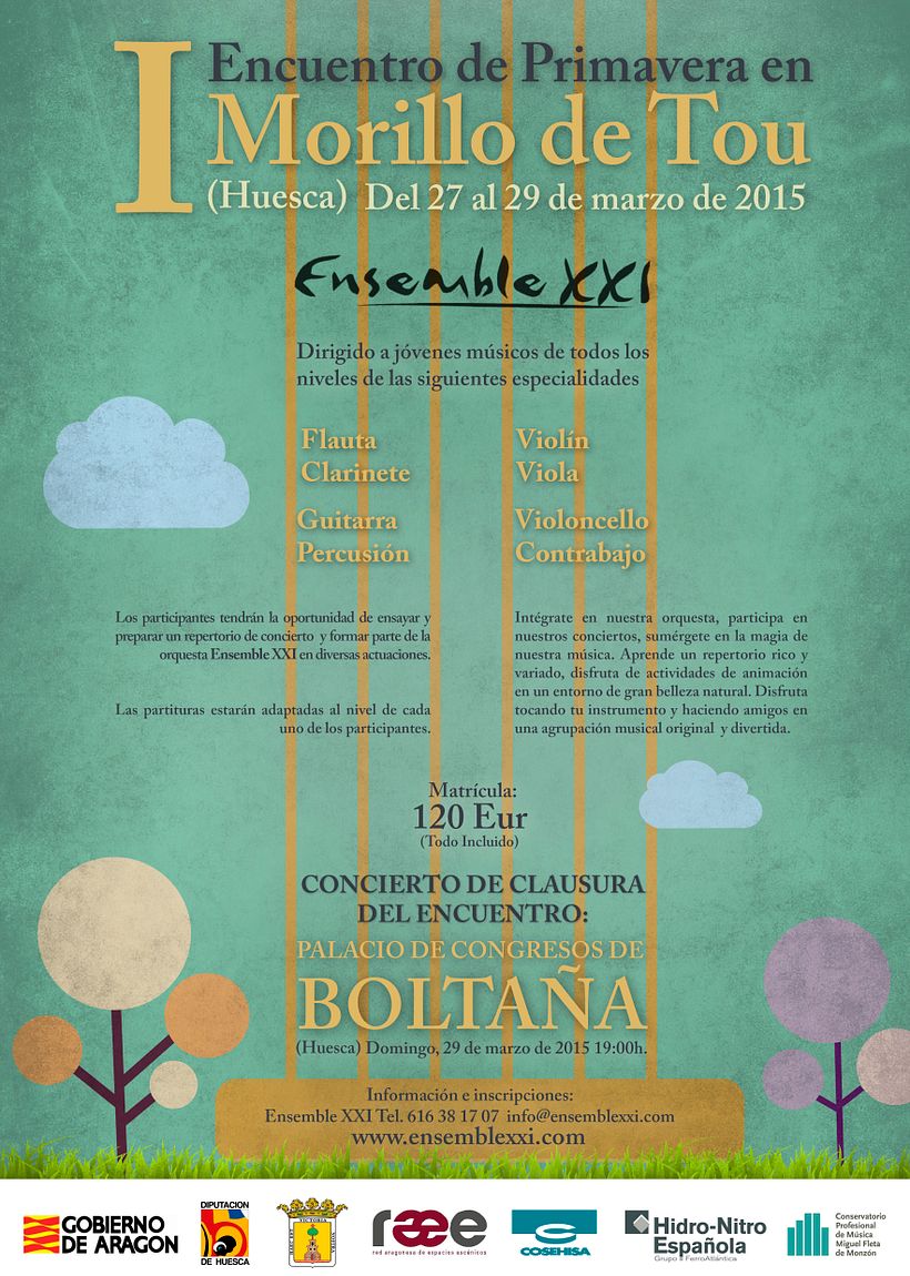 Cartel y folleto curso música 0