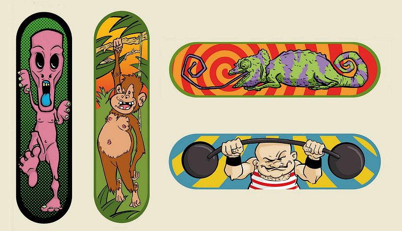 Diseño de tablas de skate - Illustration traditionnelle