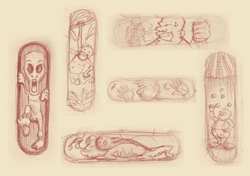 Diseño de tablas de skate - Illustration traditionnelle