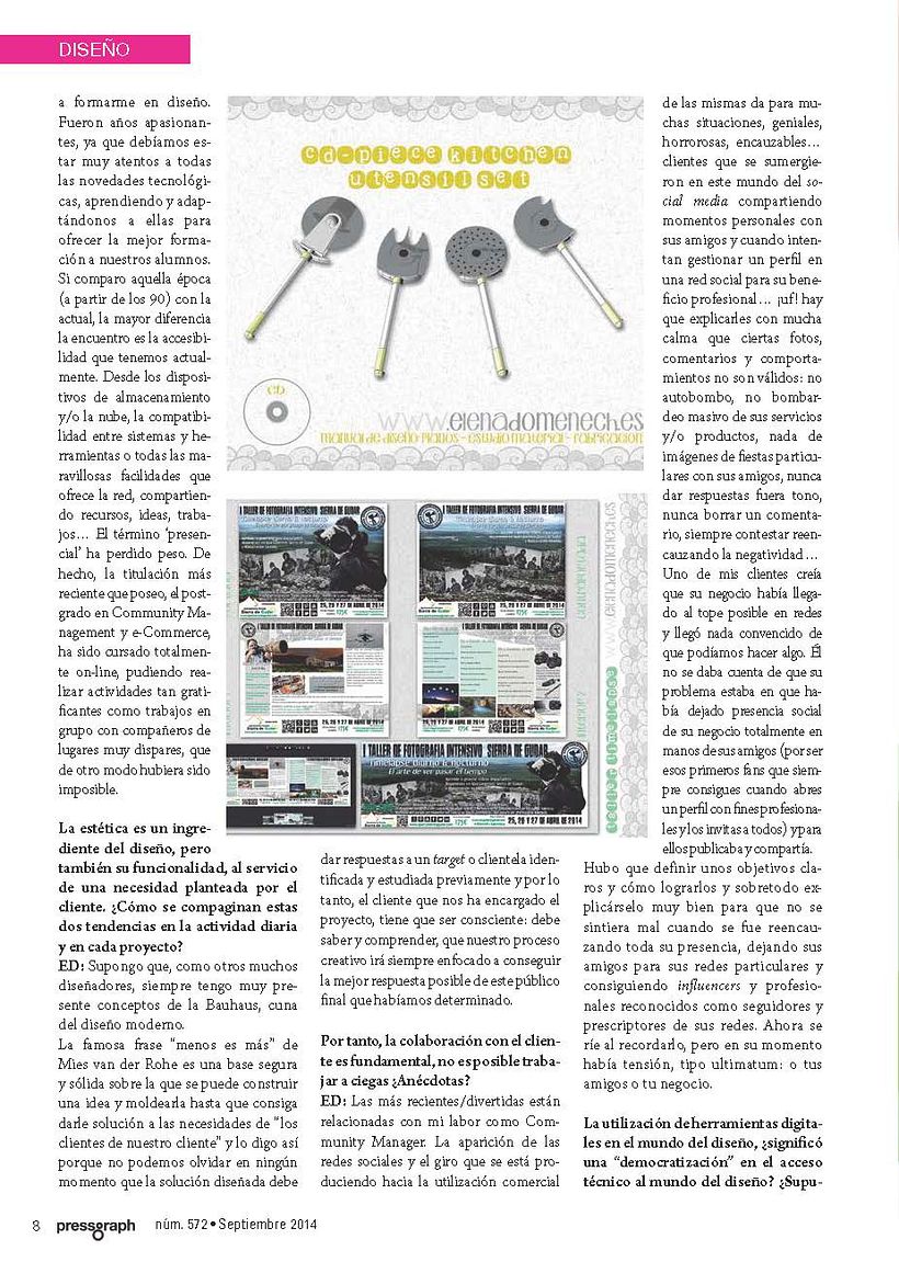 Entrevista Elena Doménech revista Pressgraph 2