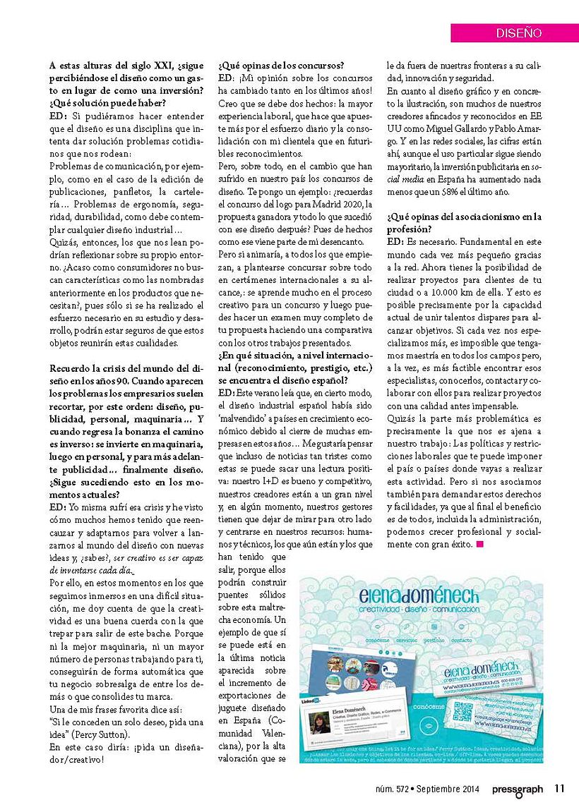 Entrevista Elena Doménech revista Pressgraph 5