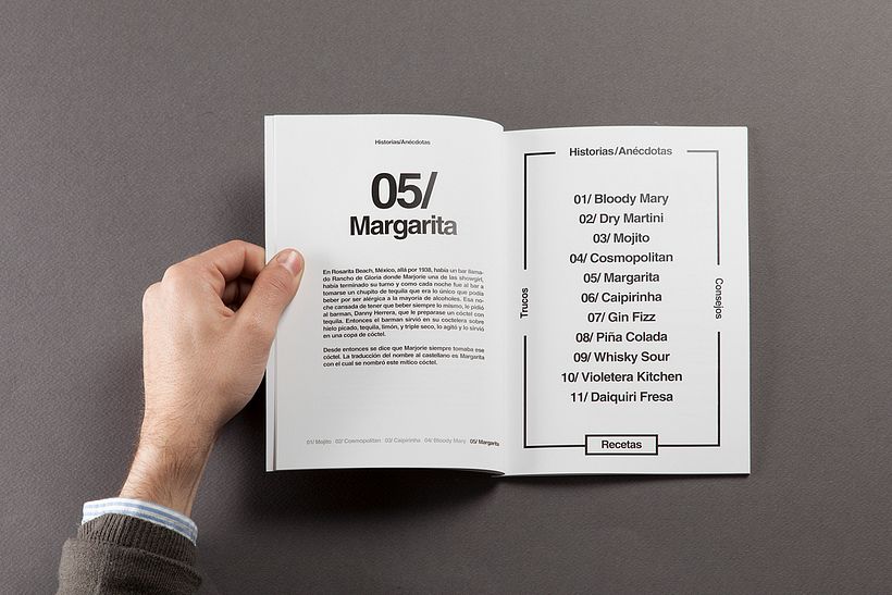 Diseño de carta de cocktails para Nectar Events 2