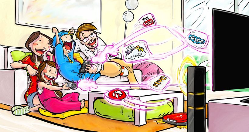 LG SmartTV ·ilustración publicitaria· 1