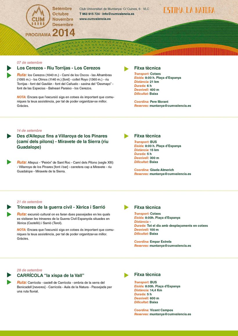 Club Universitari de Muntanya VLC · Grafismo y publicidad 4