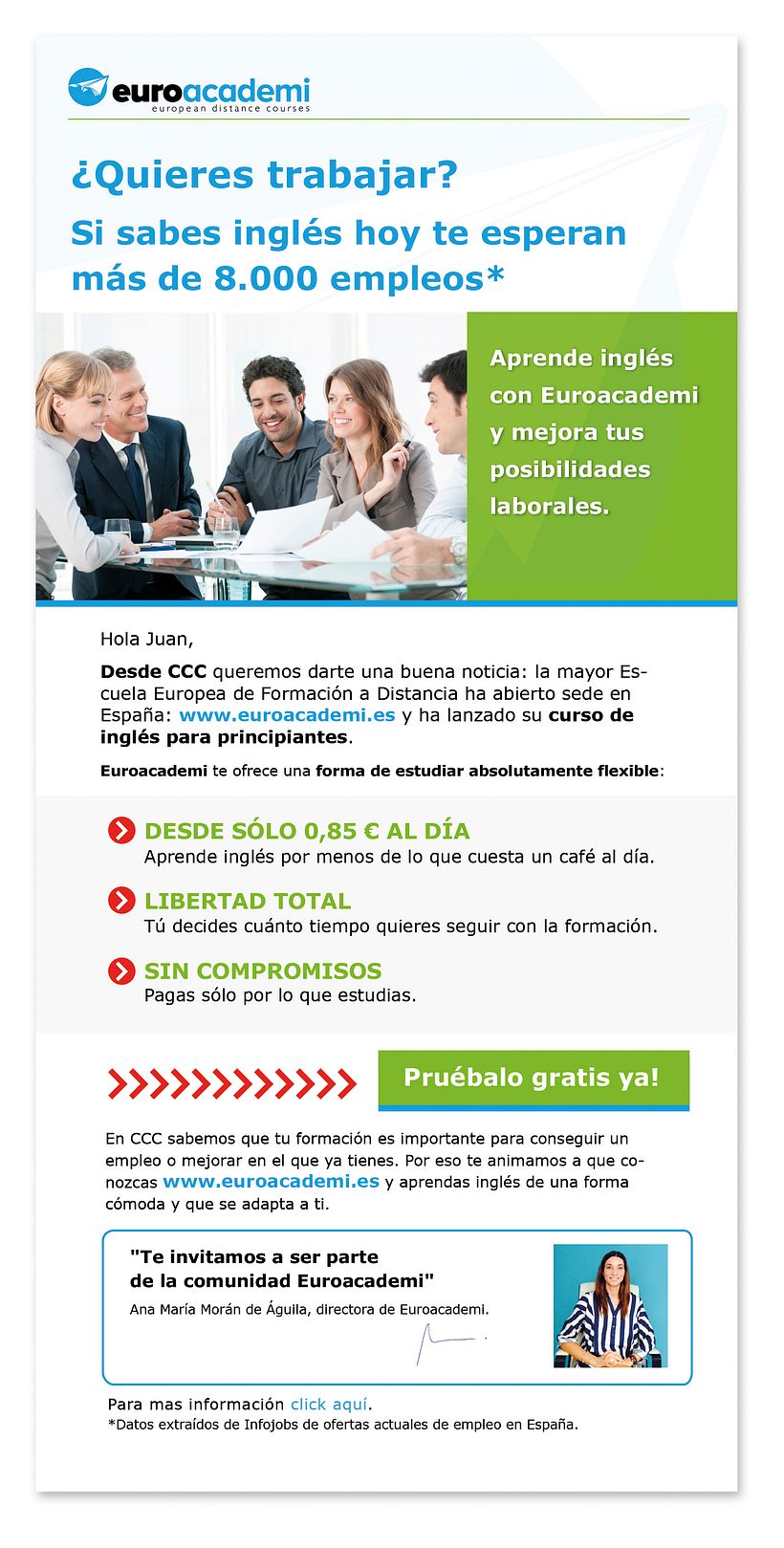 Euroacademi · Mailings + Landing pages -1