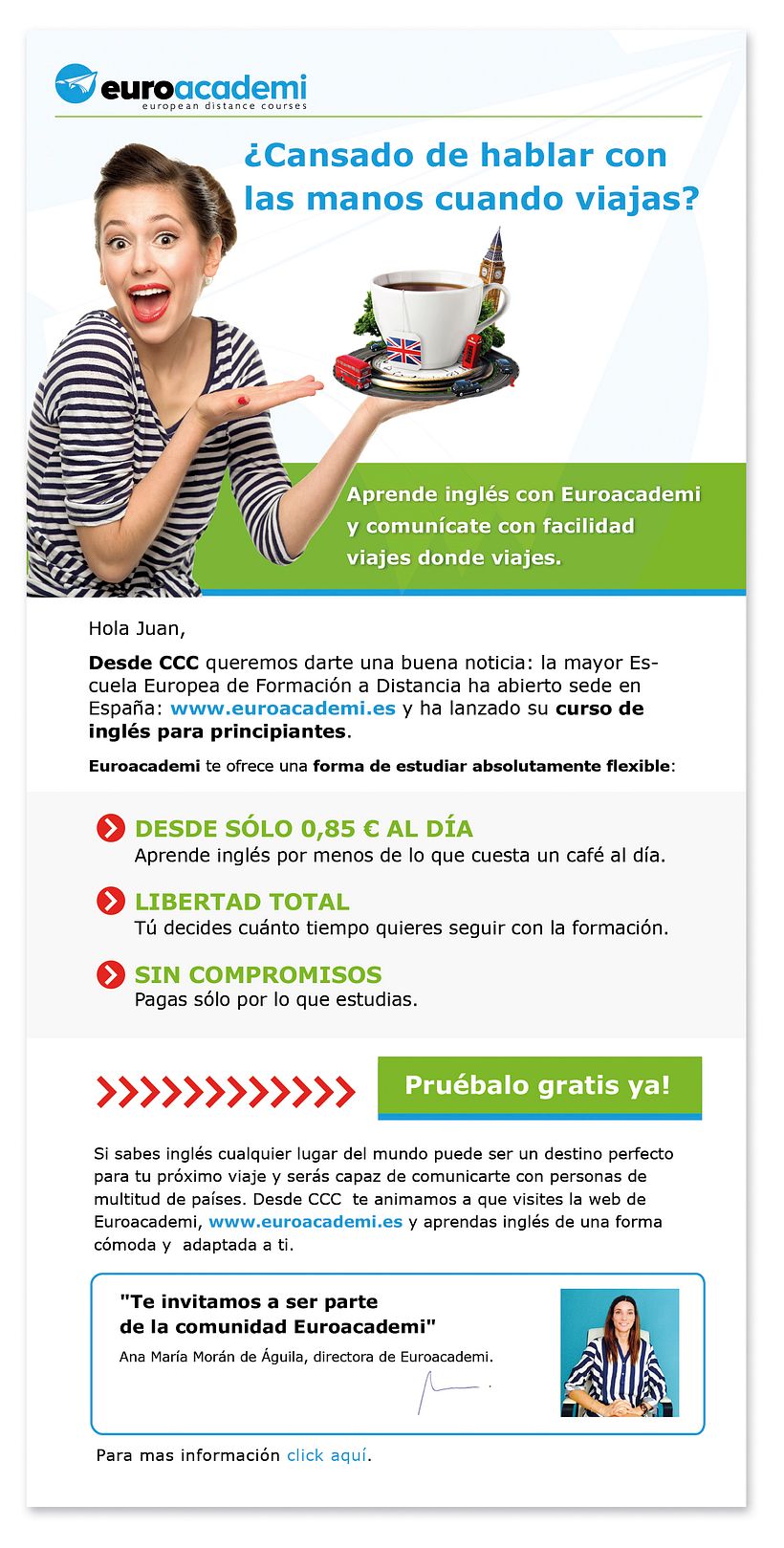 Euroacademi · Mailings + Landing pages 1