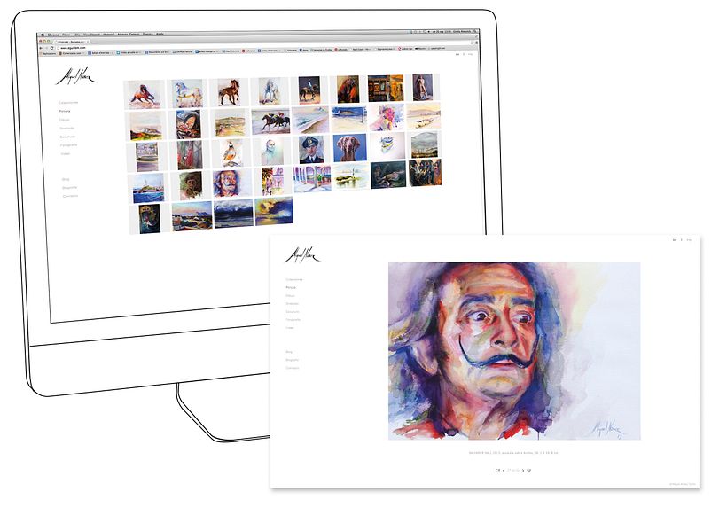 Miguel Núñez artista plástico · Desarrollo web -1