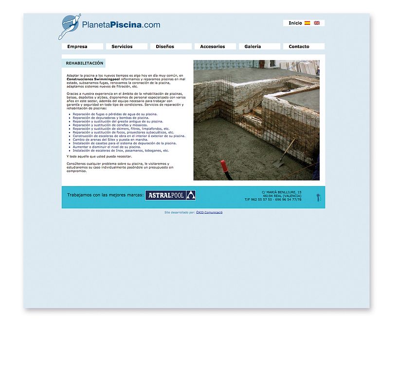 Planeta piscina · Diseño y desarrollo web -1