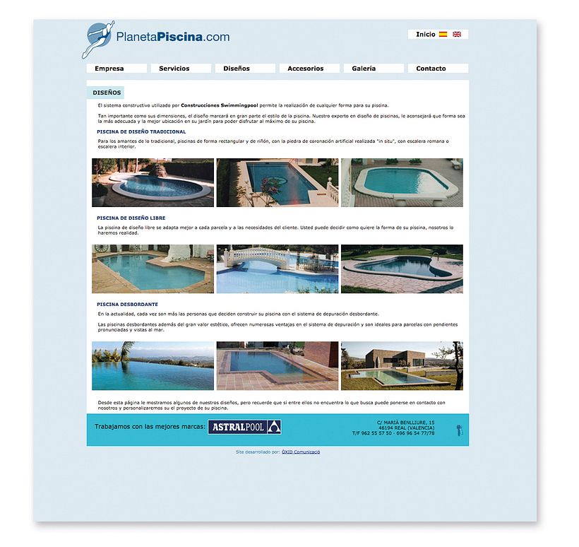 Planeta piscina · Diseño y desarrollo web 0