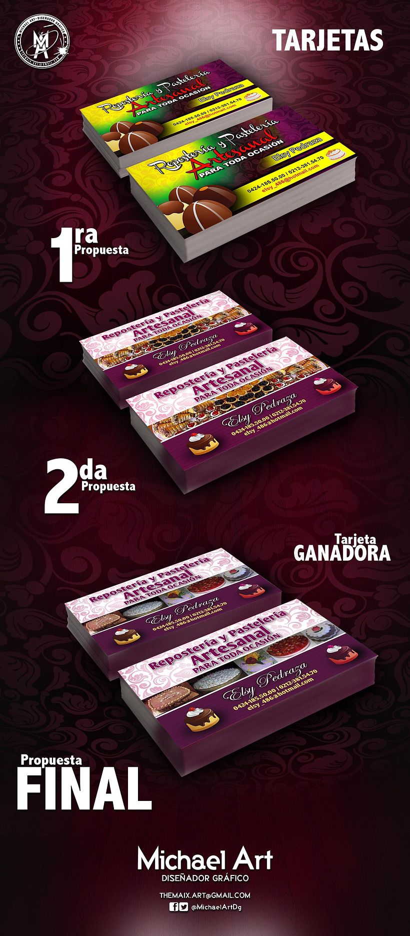 Tarjeta de Repostería y Pastelería Artesanal -1