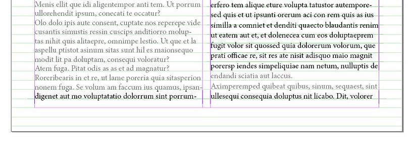 Igualar las dos columnas de una caja de texto en Indesign 3