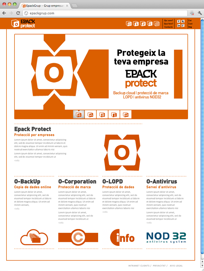 Branding & web Epack Grup 11