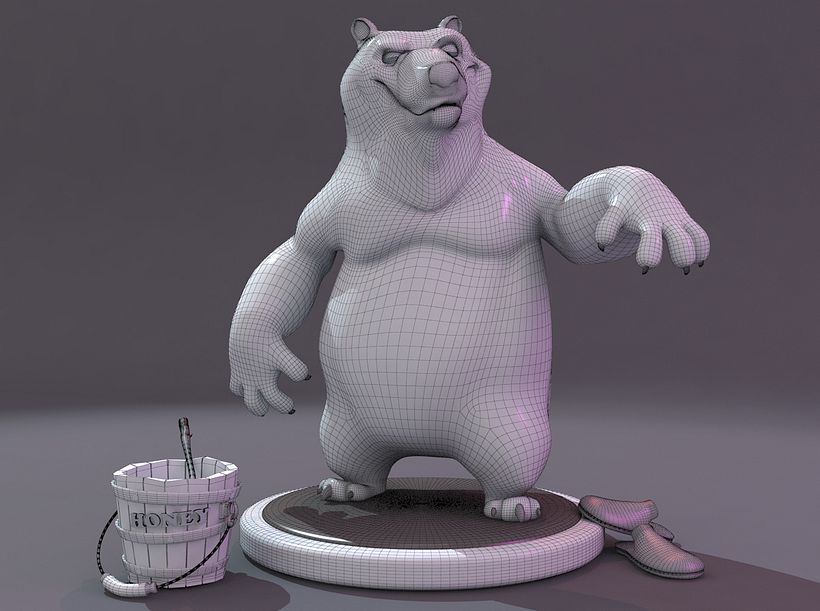 OSO EN BATIN .Modelado de personaje 3ds max . 0