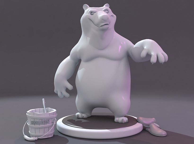 OSO EN BATIN .Modelado de personaje 3ds max . 2