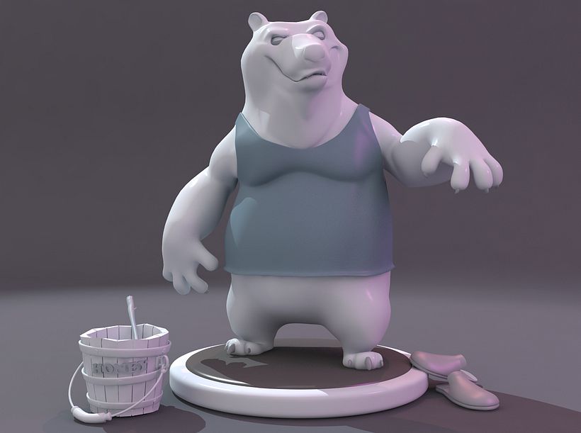 OSO EN BATIN .Modelado de personaje 3ds max . 1