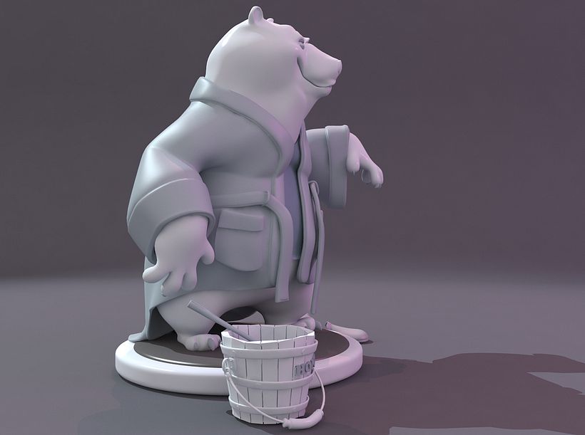 OSO EN BATIN .Modelado de personaje 3ds max . 5