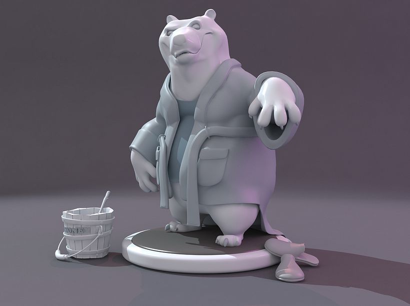 OSO EN BATIN .Modelado de personaje 3ds max . 8