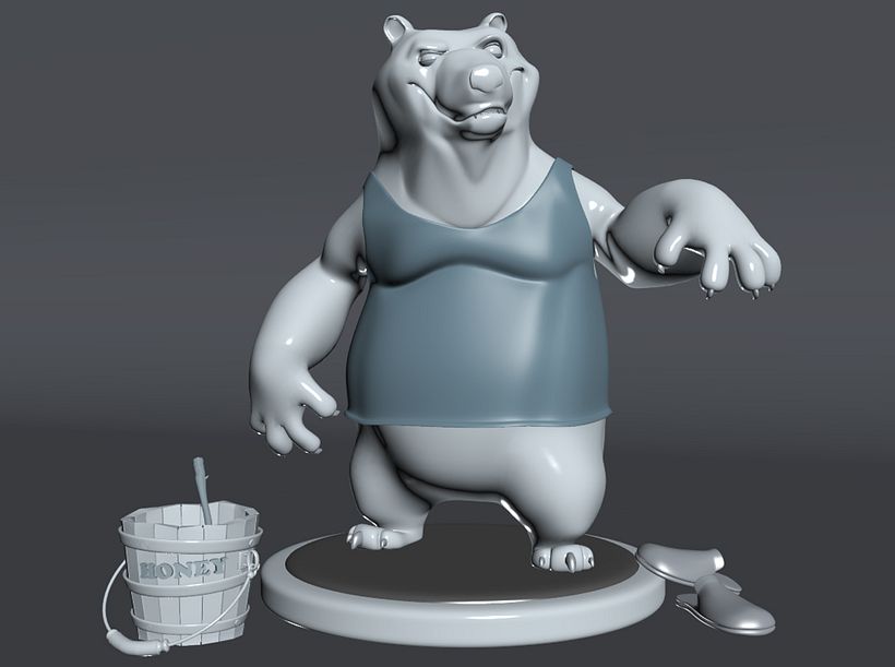 OSO EN BATIN .Modelado de personaje 3ds max . 9
