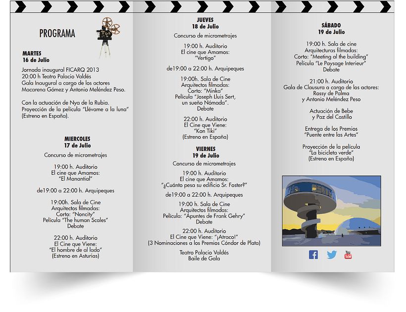 TRÍPTICO FESTIVAL INTERNACIONAL DE CINE Y ARQUITECTURA (FICARQ) 0