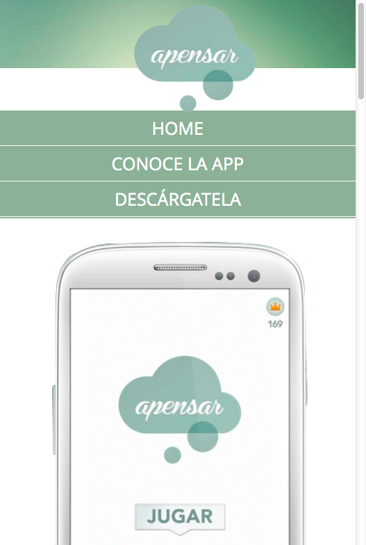 Web Responsive (no oficial) de la App Apensar 1