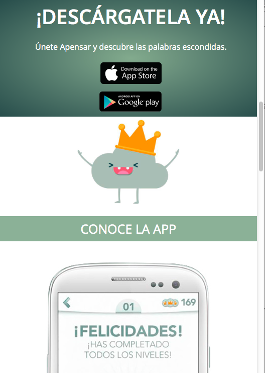 Web Responsive (no oficial) de la App Apensar 2