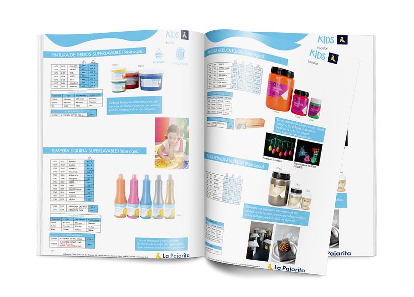 Diseño y maquetación de la tarifa de precios 2015 para Pinturas "La Pajarita" 1