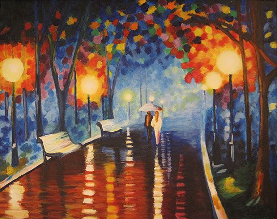 Paseo bajo la lluevia de colores 1