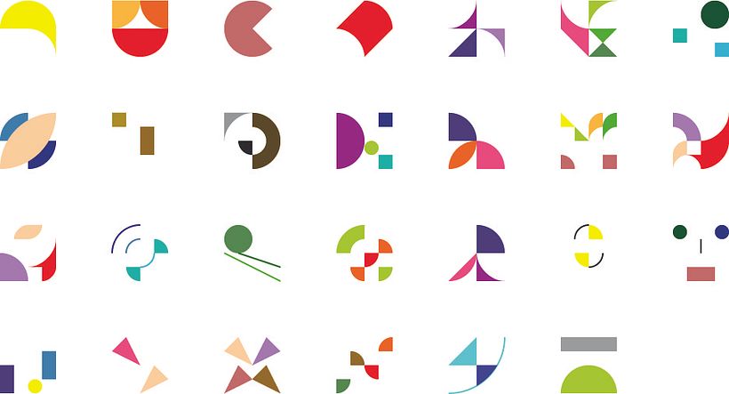 Alfabeto gráfico con formas geométricas -1