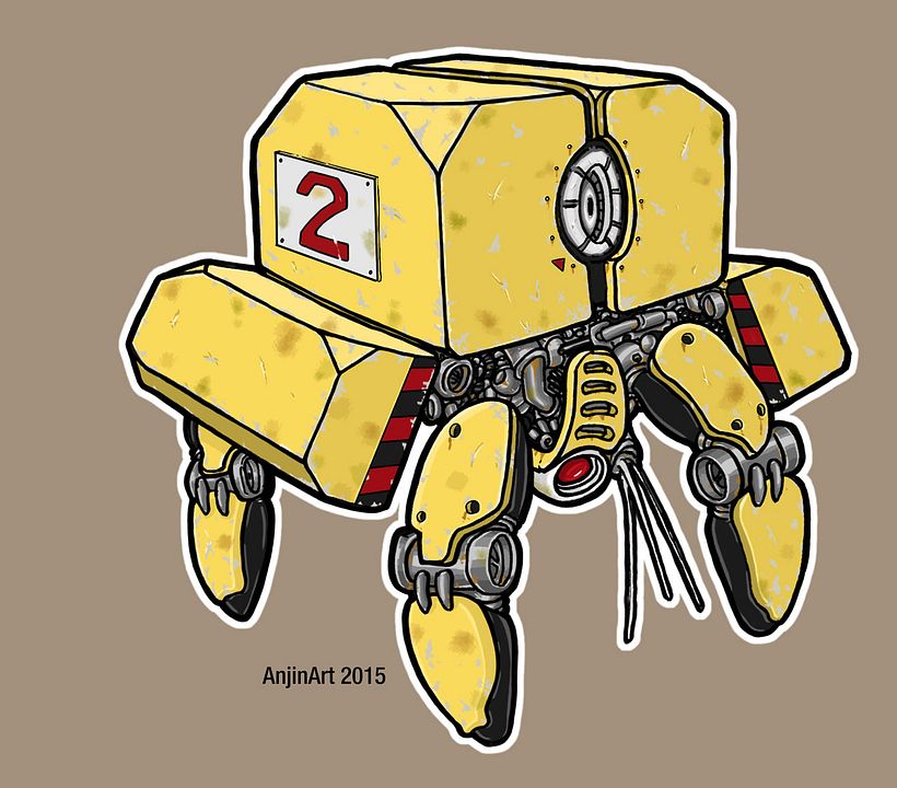 Cube Robots - Mecha Concept Art 4