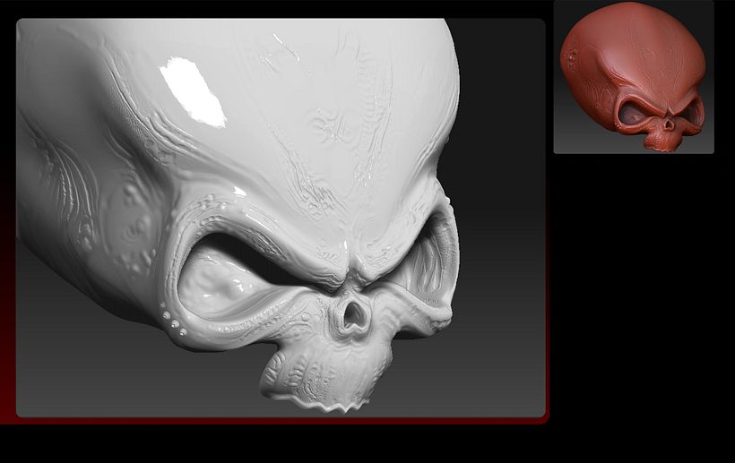 Esqueleto alien graffiti. 3ds max 1