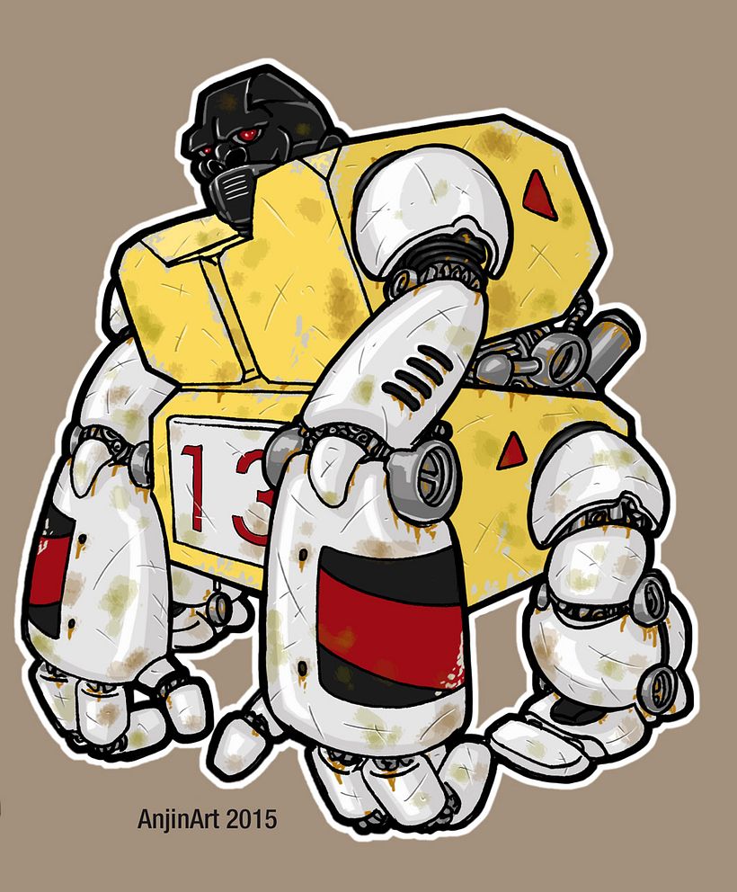 Cube Robots - Mecha Concept Art 14