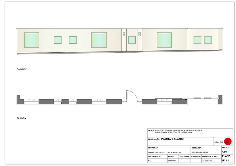 DISEÑO VALLA PRINCIPAL EN FACHADA VIVIENDA. 11