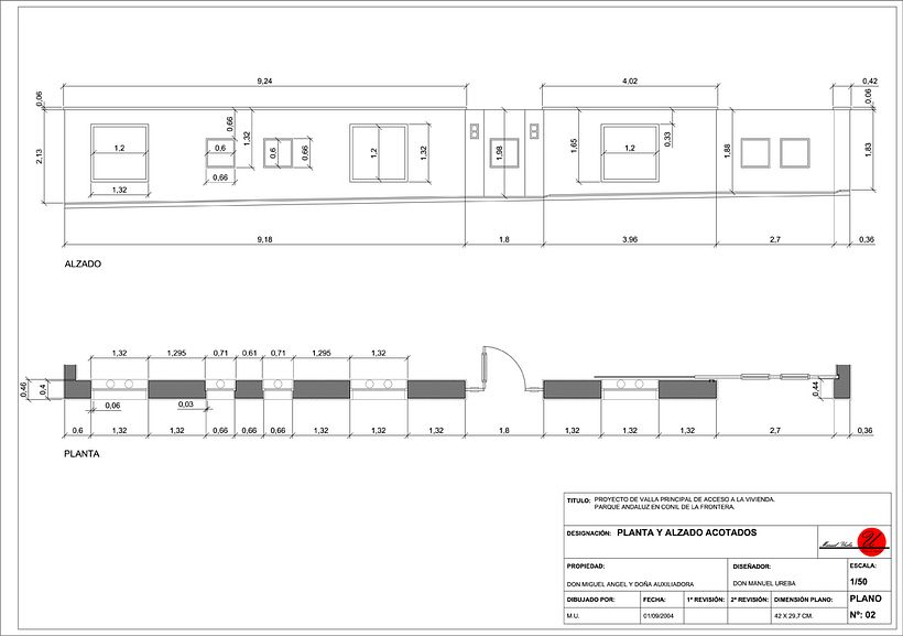 DISEÑO VALLA PRINCIPAL EN FACHADA VIVIENDA. 12