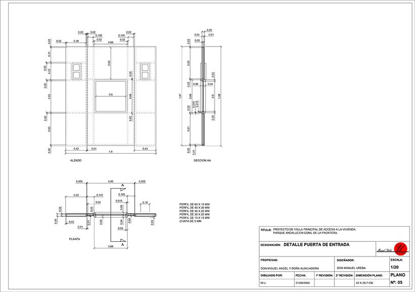 DISEÑO VALLA PRINCIPAL EN FACHADA VIVIENDA. 15