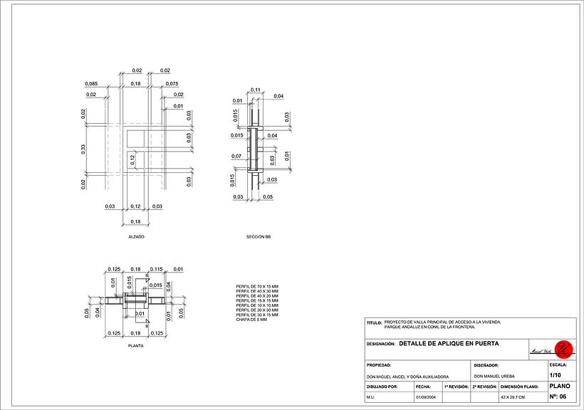 DISEÑO VALLA PRINCIPAL EN FACHADA VIVIENDA. 16