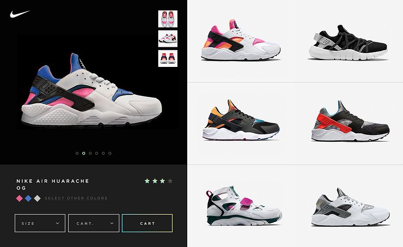 Nike - The Sneaker of the week - UX / UI