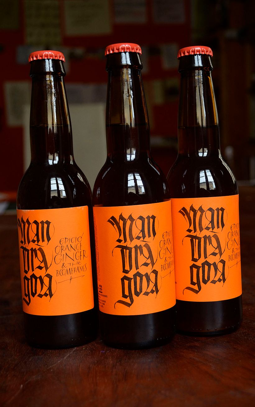 Mandràgora. Edición Orange Ginger & the Boomerangs. Cerveza con jengibre y naranja. 1
