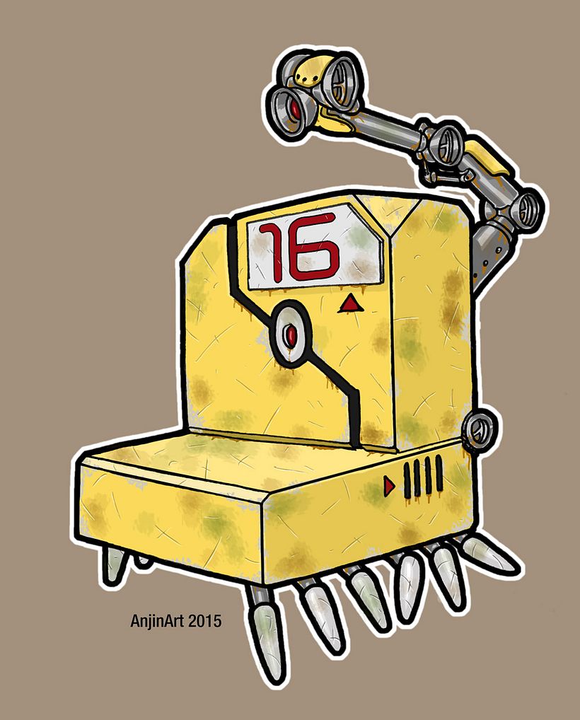 Cube Robots - Mecha Concept Art 16