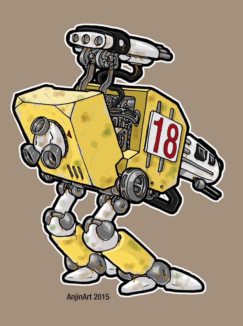Cube Robots - Mecha Concept Art 18