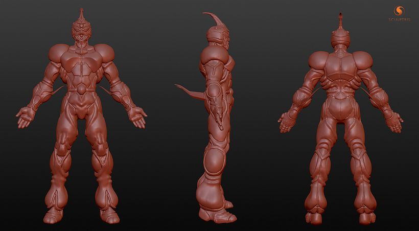 GUYVER: Bio Booster Armor  (3D Model made with SCULPTRIS) 2