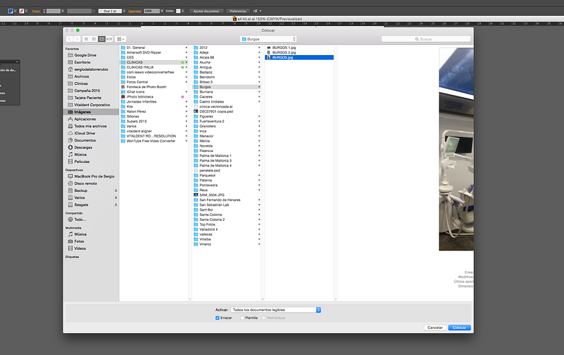 Desconfiguración ventana "Colocar" en Illustrator 1