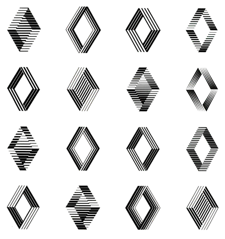 Los efectos para modernizar los logotipos de automóviles 1