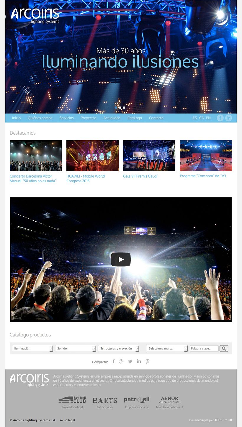 Web Arcoiris Lighting Systems 1