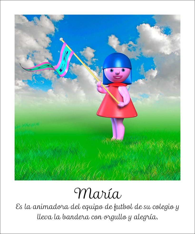 Ilustraciónes en 3D para el cuento María y Peny 0