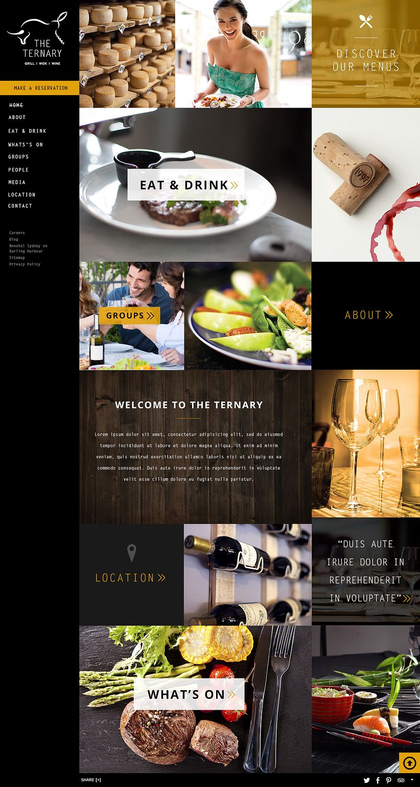 Responsive design The Ternary Restaurant 1