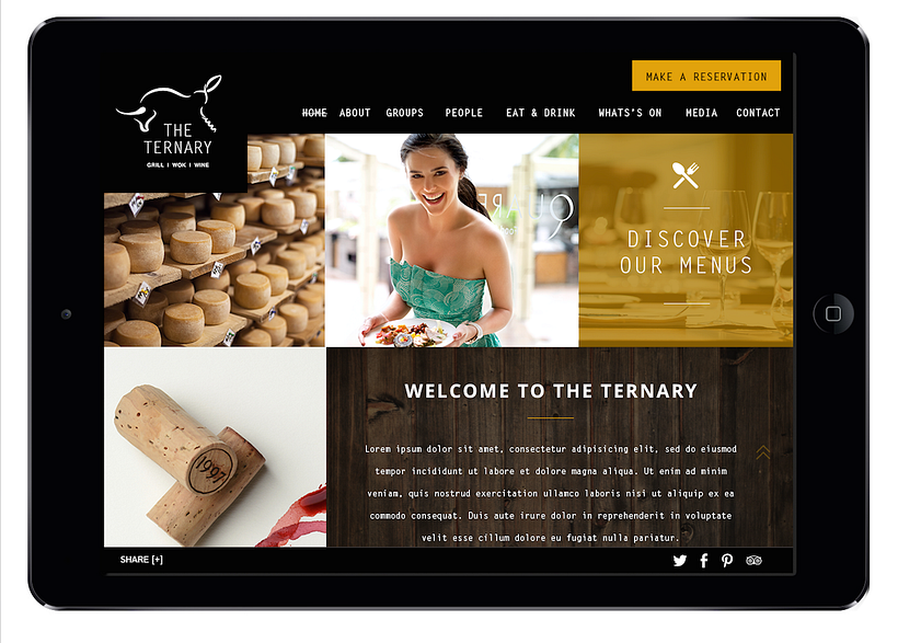 Responsive design The Ternary Restaurant 2