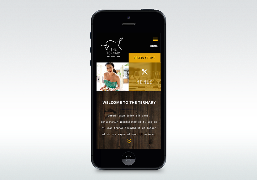 Responsive design The Ternary Restaurant 4