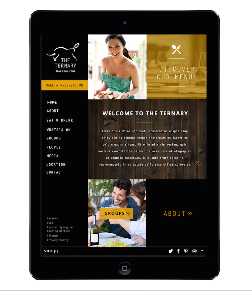 Responsive design The Ternary Restaurant 3