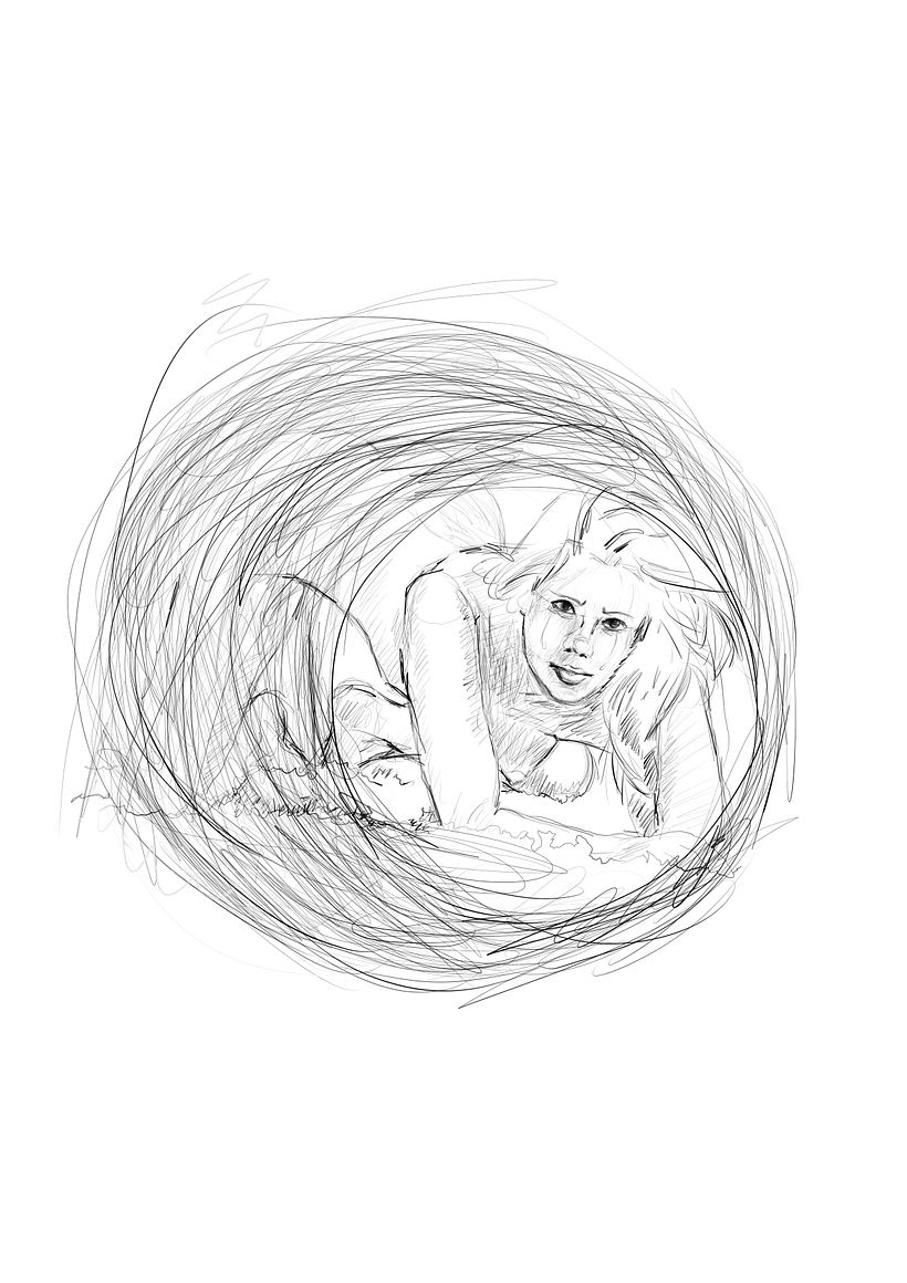 Nenas(sketches) - Traditionelle Illustration