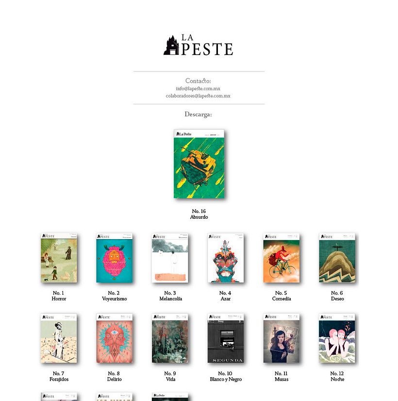 Portada para la revista La Peste 4